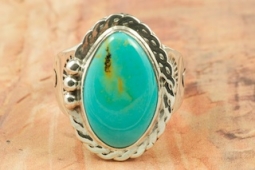 Genuine Manassa Turquoise Sterling Silver Ring